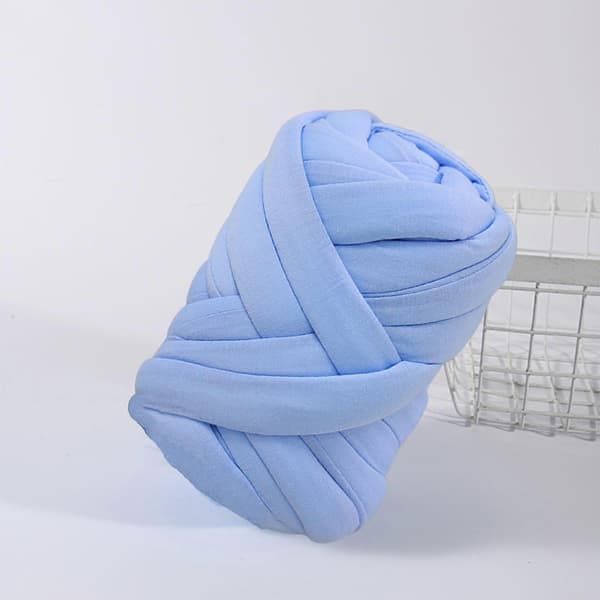 Armstrikkegarn til tykt flettet knudeplaid DIY, blødt vaskbart rør-lingling} Light Blue