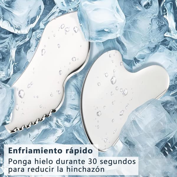2 STK Gua Sha, Ansigts Gua Sha Værktøj, Rustfrit Stål Ansigts Gua Sha til Ansigts- og Kropsakupunkturterapi, Ideel til Krops-, Ansigts- og Halsmassage