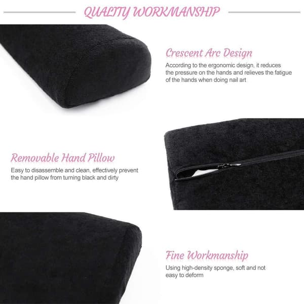 Nagelkuddar, handledsstöd, UV-gel, akrylnagelstöd, mörkblå DarkBlue Mörkblå