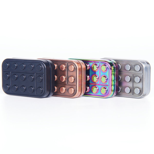 Metal Fidget Slider Magnetisk Haptic Slider EDC Brick Blocks Toy Black