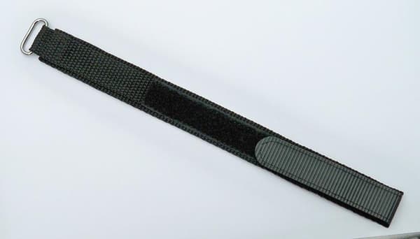 Velcrolukning 12/18/20 mm, med spænde, sort Black 12 mm