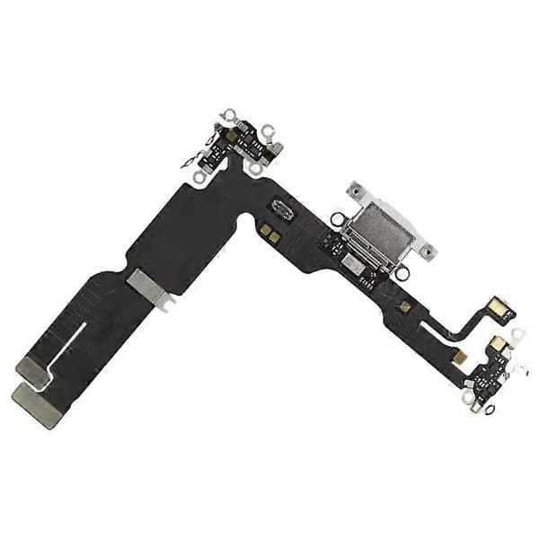 Kompatibel med iPhone 15 Plus KOMPATIBEL Opladerport Flex Kabel-lingling} White