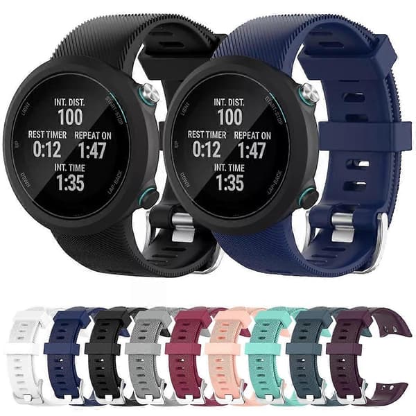 Kompatibel med Garmin Swim 2 silikone urrem - lingling} Gray