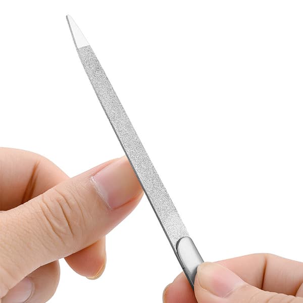 2-pack metallnagelfilar, 15,7 cm, dubbelsidiga professionella nagelfilar