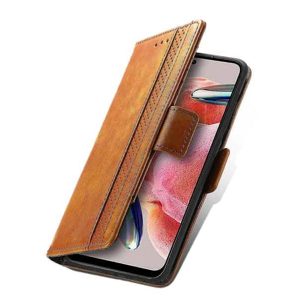 Kompatibel med HMD Pulse Pro Mobilskal PU Läderfodral Ställ med RFID-blockerande Plånbok-lingling} Multicolor Light Brown