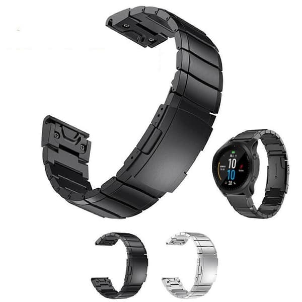 Bästsäljande Rostfritt Stål Klockarmband Kompatibelt med Garmin MARQ Aviator Gen 2 Silver