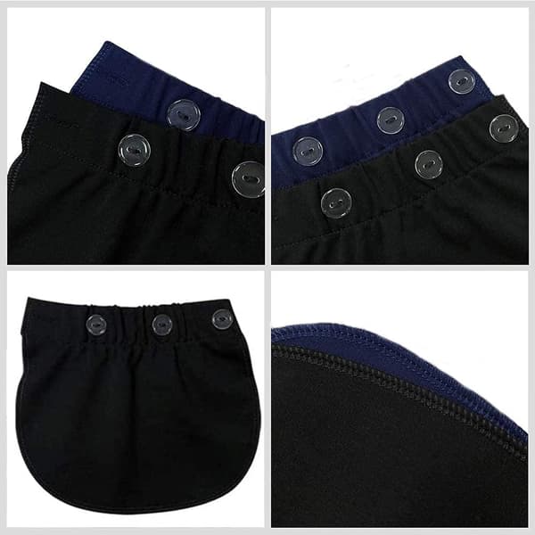 2-pack - 18*17cm graviditetsbyxförlängare, justerbart byxlängds graviditetsmidjebandsförlängare