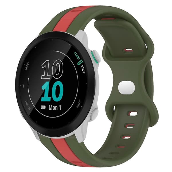 Silikone Urrem Til Garmin Forerunner 55-lingling} Red Army Green