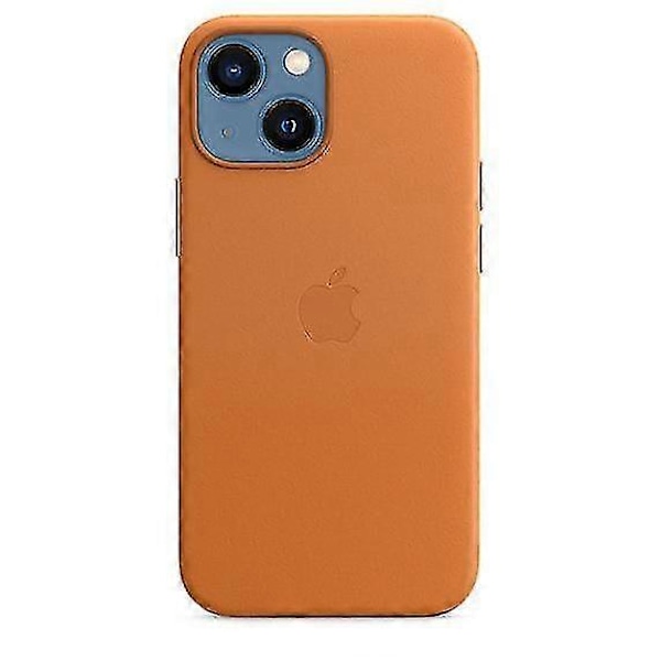 Ny produktkampanj! Högkvalitativt läderfodral för iPhone 13 Mini med MagSafe (FMY) Golden Brown