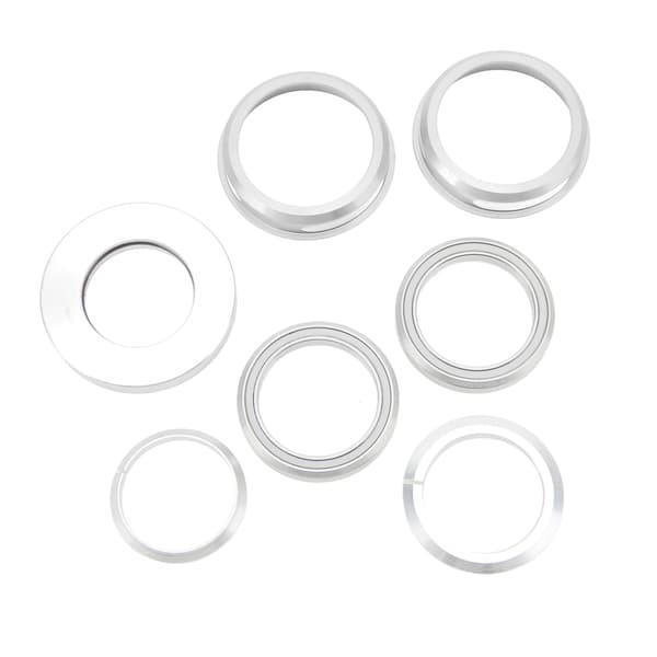 Sammenklappeligt headsetlejesæt til cykler, 44 mm aluminiumslegering med indbyggede lejer, sølv. 0.1