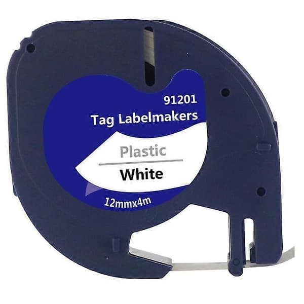5 ruller med etikettprintertape (plastmateriale, modell 91331)