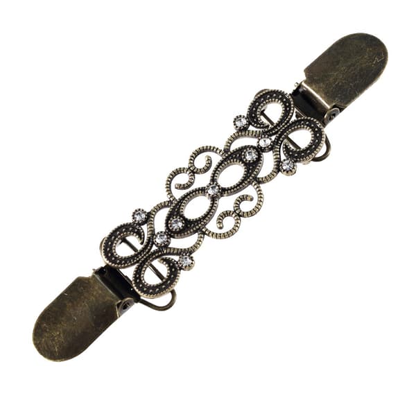 3-delt sæt med retro cardiganclips, sweaterkraveclips, tørklædeclips og kjoleclips