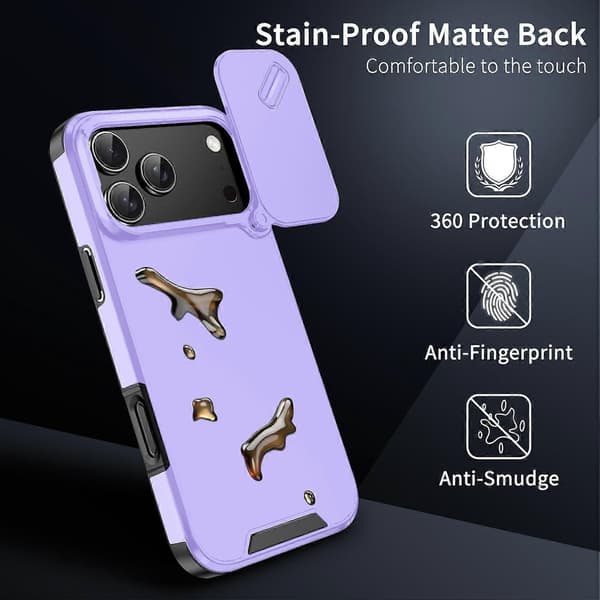 TPU + PC Telefondeksel Kompatibelt med iPhone 17 Pro-lingling} Purple iPhone 17 Pro Max