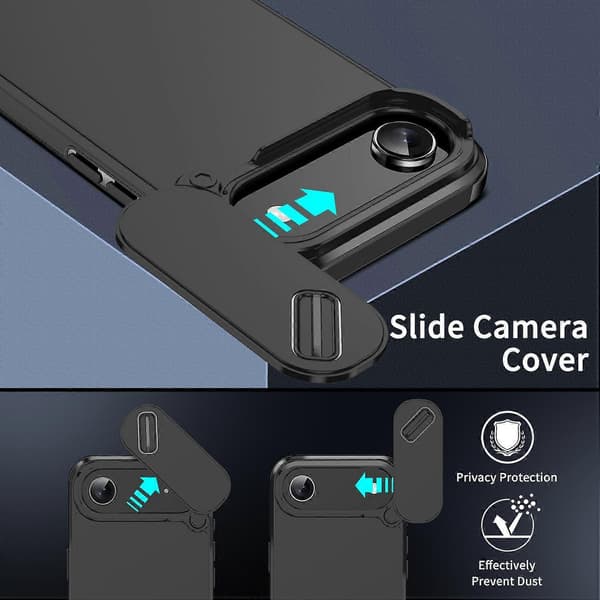 TPU + PC Telefondeksel Kompatibelt med iPhone 17 Pro-lingling} Black iPhone 17 Air