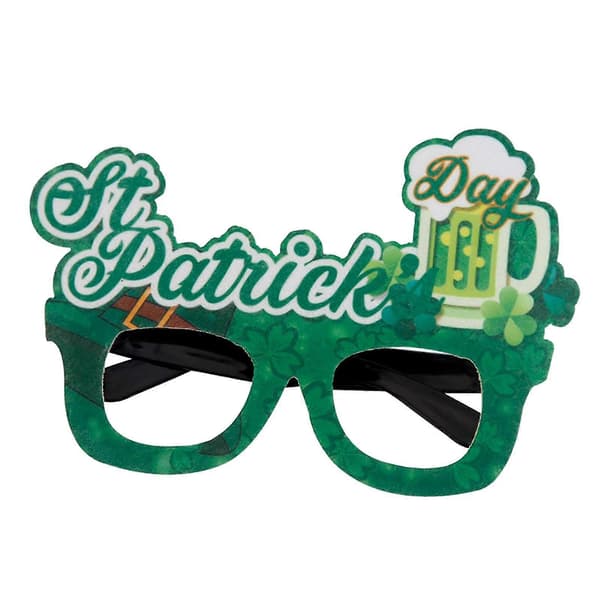 2 kpl Juhlalasit Ilman Linssejä Shamrock Silmälasit Pukeutumislasit-lingling} Black Bag