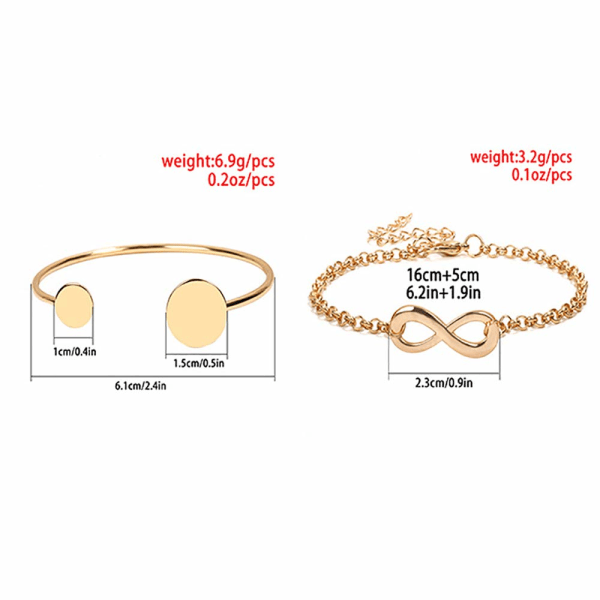 Fdesigner Mode Armband Guld Vänskap Handsmycken Guld Mynt Manschett armring Infinity Hand Chain Wrap Armband för kvinnor