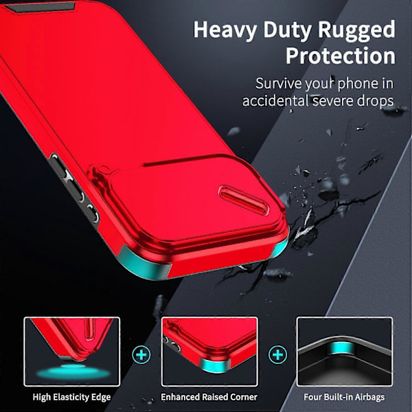 TPU + PC Telefonfodral Kompatibelt med iPhone 17 Pro-lingling} Red iPhone 17 Pro Max