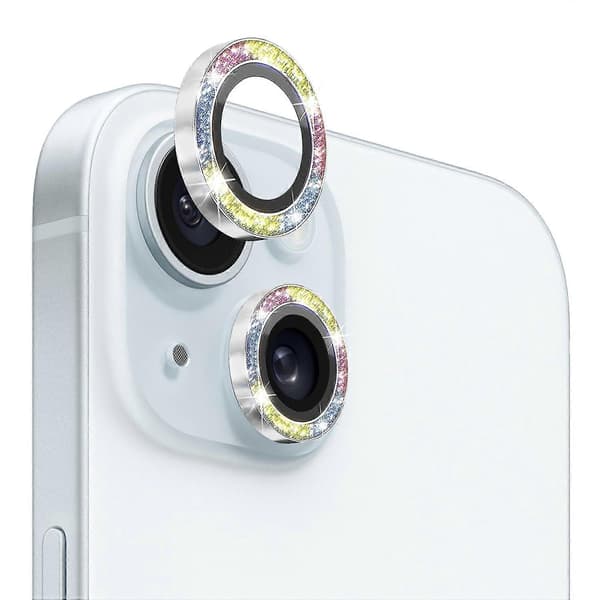 Kompatibel med iPhone 15 Kameralinsskydd-lingling} Multicolor C