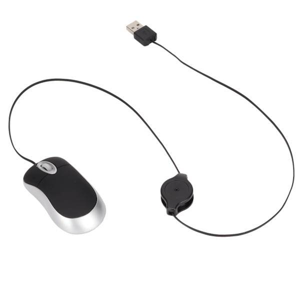 Heta 2025 Mini Mus Trendig Blank Yta 68cm Infällbar Sladd Plug and Play Portabel Bred Kompatibilitet Portabel Mus