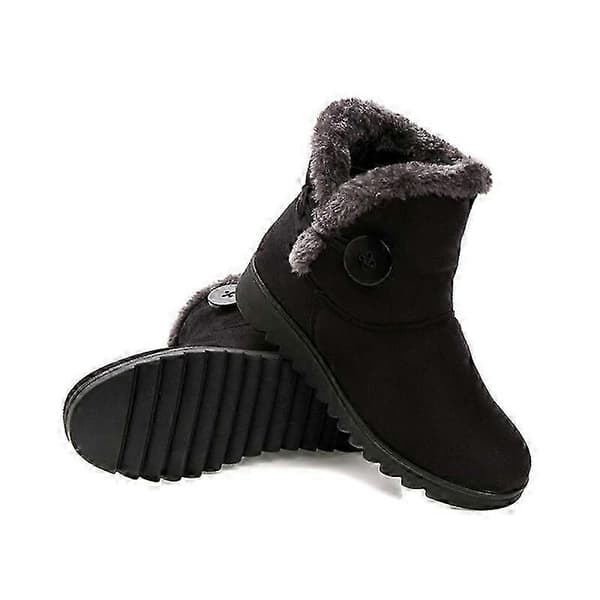 Klassiske dameboots, ny stil, damesko, pluss størrelse, bomull, varme, snøboots for middelaldrende kvinner, bomull, rødbrun. Auburn 7
