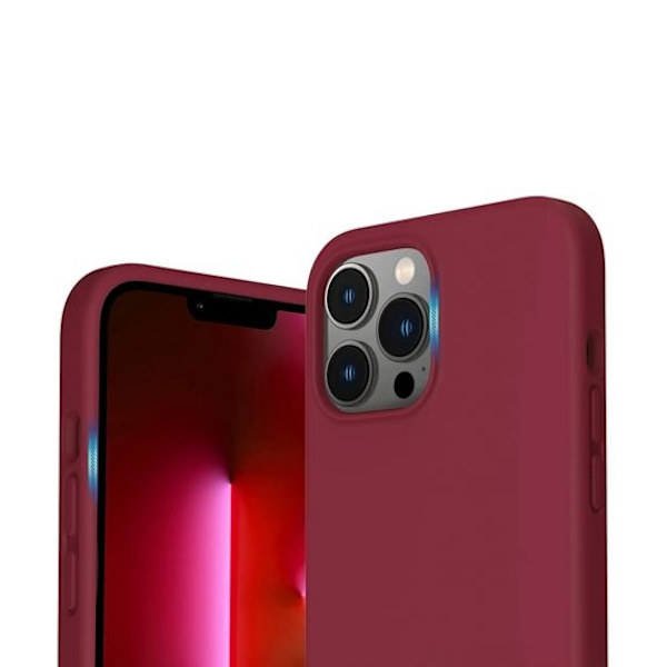 Kompatibel med iPhone 13 Pro - Rött silikonskal
