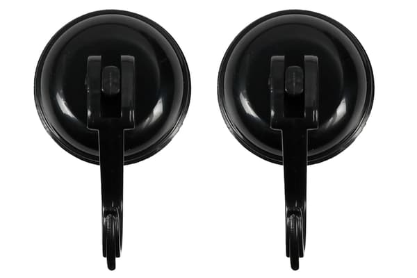 To kroge med sugekopper, 35 mm i diameter, 2 kg, sort. 28