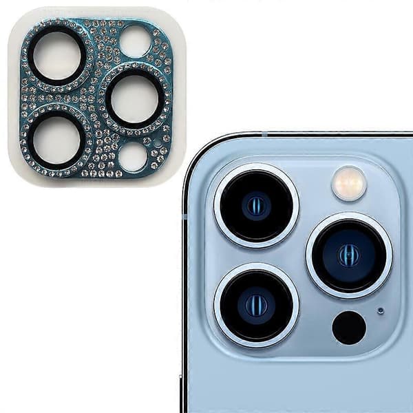 Kompatibel med iPhone 15 Pro Kameralinsskydd - lingling} Multicolor Sky Blue