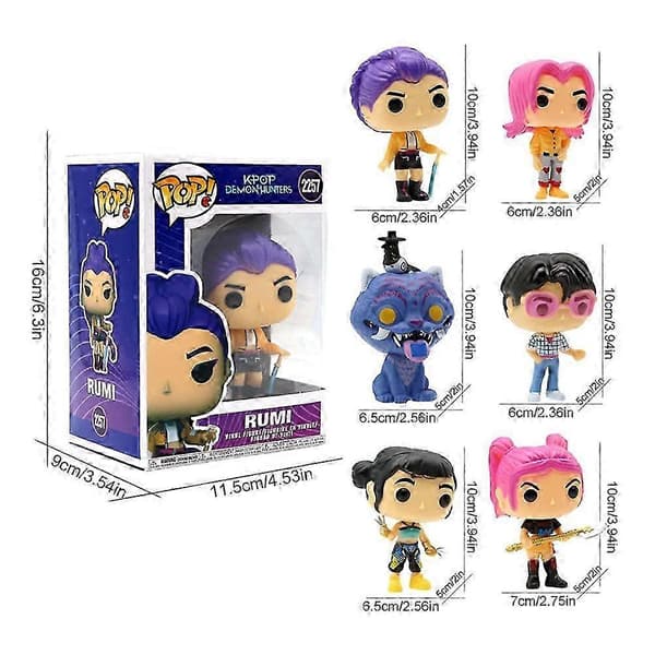 Kpop Devil Hunter Actionfigur Set - Rumi, Mira, Zoey Anime Dockor | Den Perfekta Gåvan för Fans och Samlare 6pcs