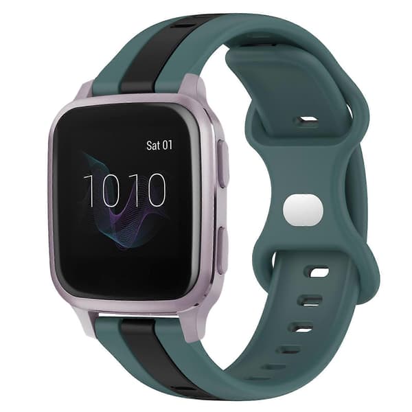 Silikone Urrem Til Garmin Venu SQ-lingling} Green Black