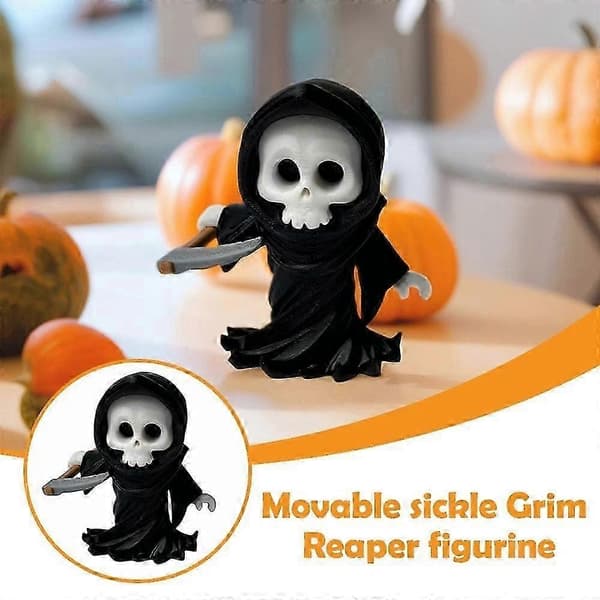 Bevegelig Ljåmann Figur Halloween Dekorasjon Ljåmann-lingling}
