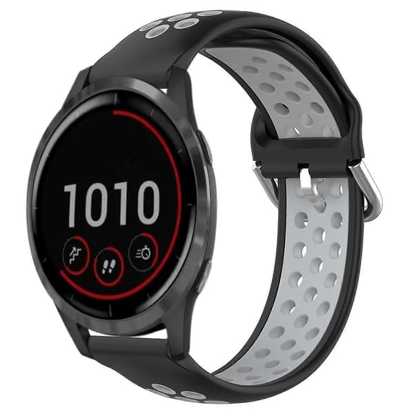 Silikone Urrem Til Garmin Vivoactive4-lingling} Black  Grey