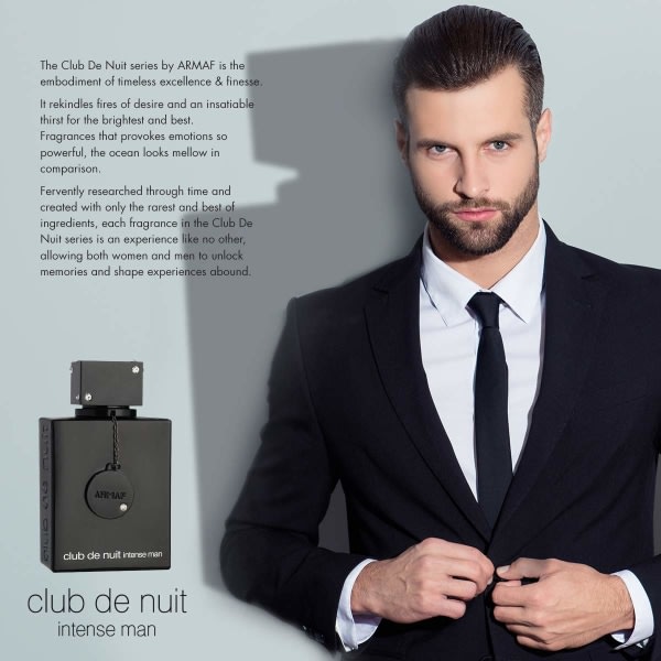 Armaf, Armaf Club De Nuit Intense Eau De Toilette 105Ml Spray, Edt Parfym, Mångfärgad, 105, Man obsidian