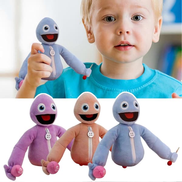 Gemmeleg plyslegetøj, din bards nye ven! Omfavn dette nuttede interaktive legetøj, blå...