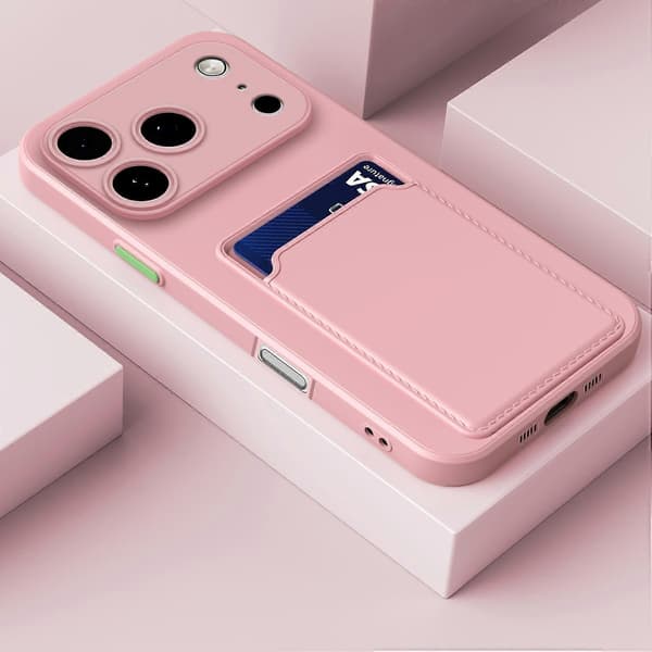 Kontrastfarve Knap TPU Telefon Cover - lingling} Pink iPhone 17 Pro