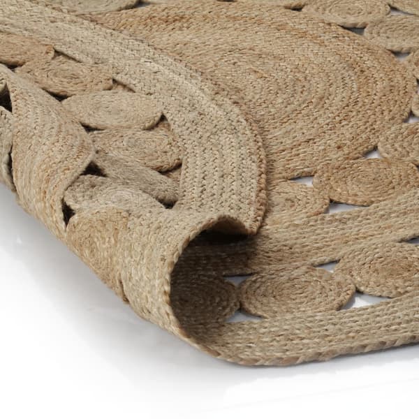 150 cm pyöreä juuttimatto Beige beige