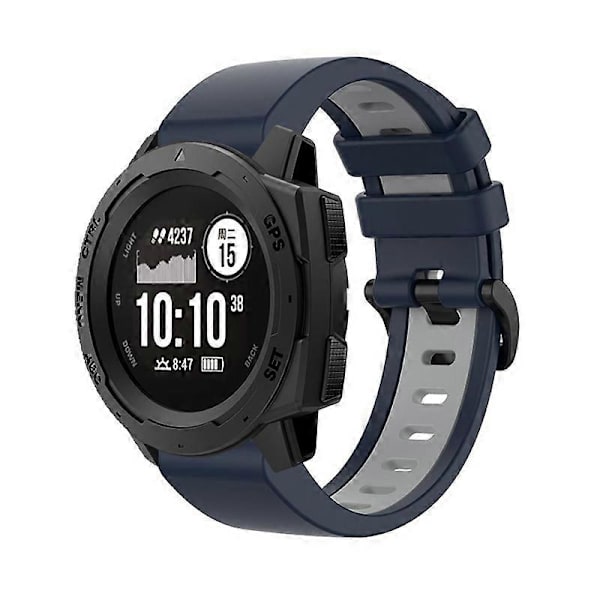 Silikoninen kellon ranneke Garmin Instinct-linglingille Dark Blue Grey