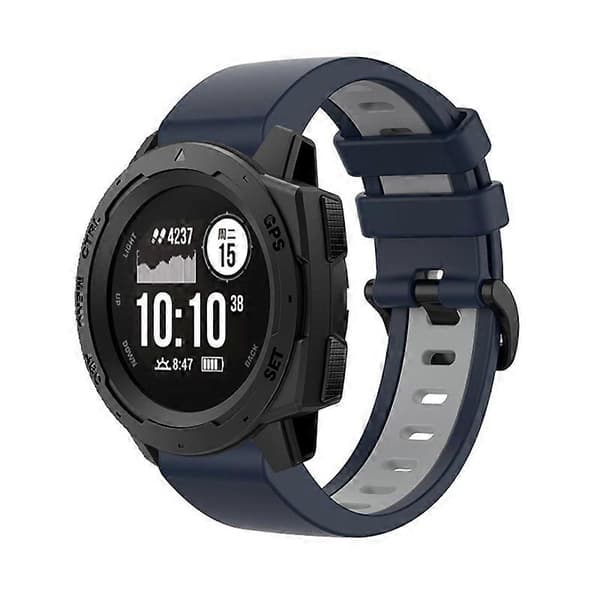 Silikonklokkereim for Garmin Instinct-lingling} Dark Blue Grey
