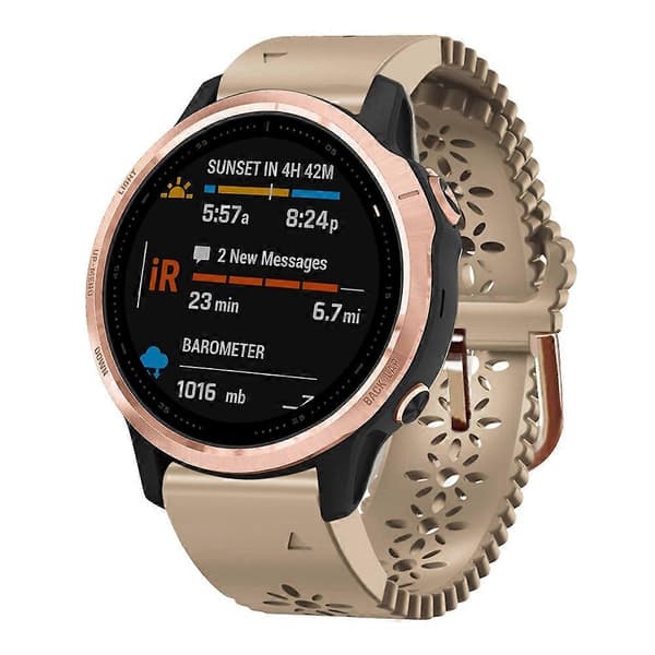 Silikonarmband för Garmin Fenix 6S-lingling} Khaki