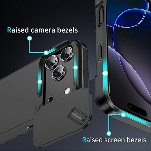 TPU + PC Telefondeksel - lingling} Black iPhone 17 Pro