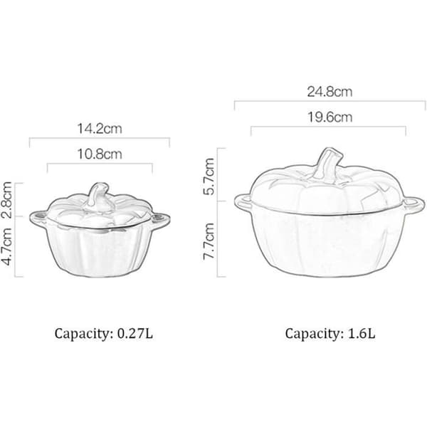 1,6L Ceramic Pot, Suitable for Slow Cooking and Braising, Kitchen Utensil