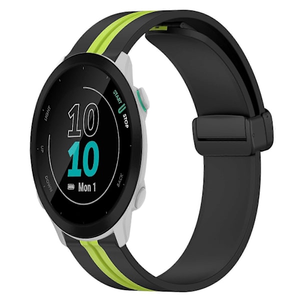 Silikone Urrem Til Garmin Forerunner 55-lingling} Black Lime Green