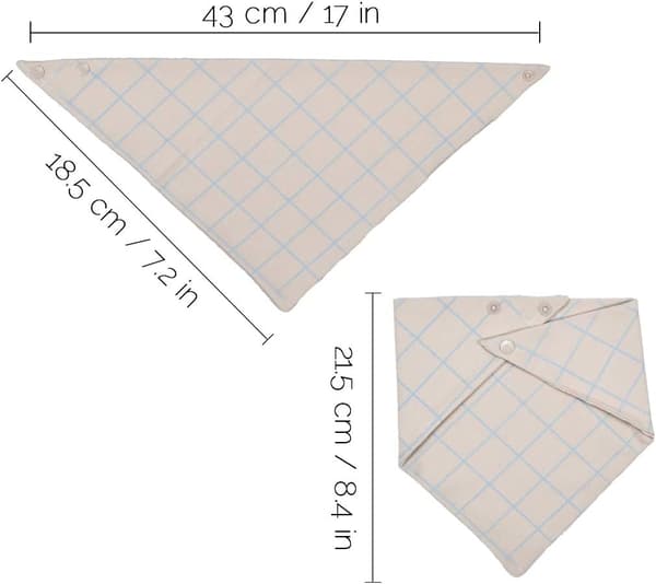Triangulära babyhaklappar/dregelhaklappar, tillverkade av ren bomull, mjuka och absorberande, 8-pack.