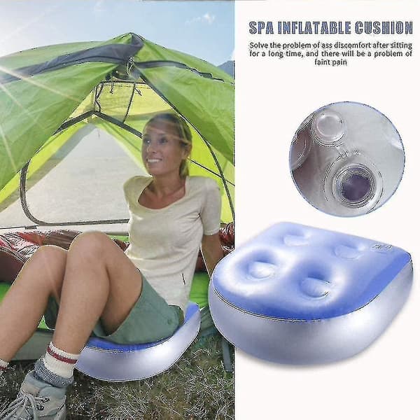 Två uppblåsbara sittdynor, spa-poolkudde, ryggstödsvaddering, lämplig för alla spa-pooler och bubbelpooler.