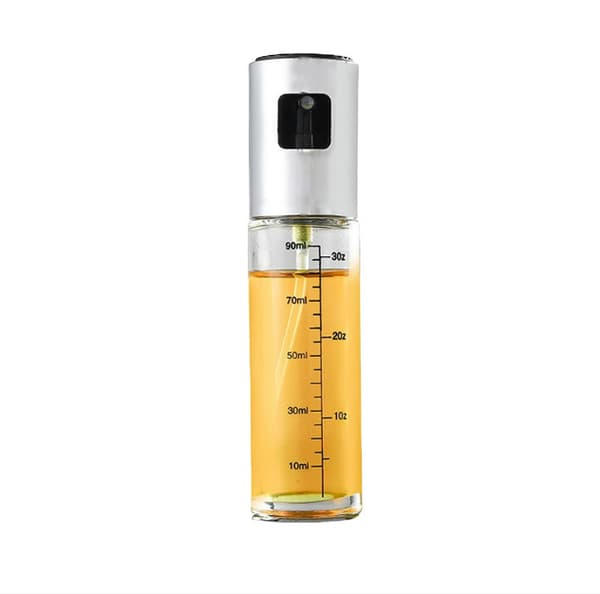 100 ml sølvbelagt sprayflaske til airfryere, med gradueringer, Model 1