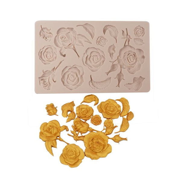 Silikoneform 20*12,5*1cm, rosenduftende kageform