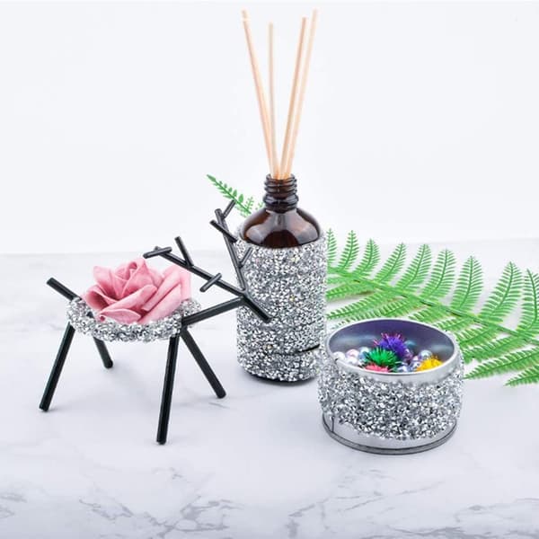 Strassbånd, sølvglitterudsmykning nr. 1, til