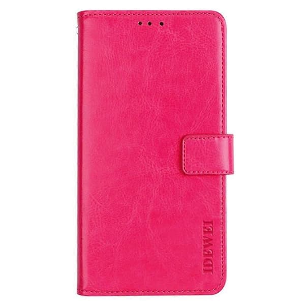 IDEWEI Kompatibel med iPhone 16 Plus Ställfodral Crazy Horse Textur Läder Telefonskal-lingling} Multicolor Rose