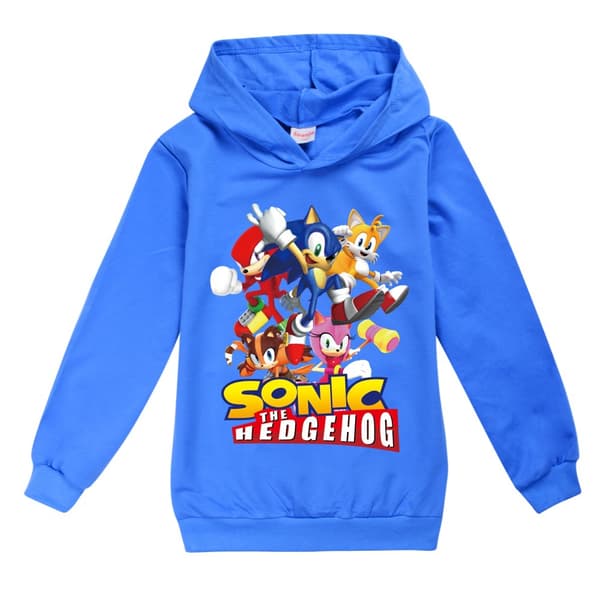 Mørkeblå Sonic the Hedgehog-hettegenser for gutter dark blue 120cm