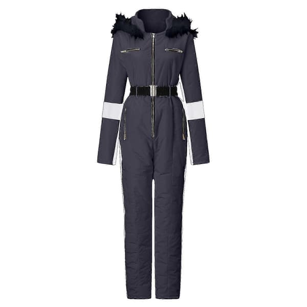 Vanntett snowboardgenser for kvinner med hette og revepels, hvit White XL