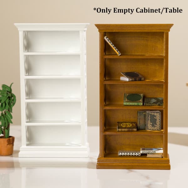 1:12 Dollhouse Mini Bookshelf Storage Cabinet Dining Table B